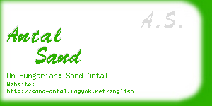 antal sand business card